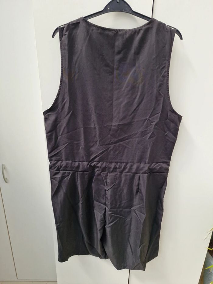 Combinaison Combi Short Noir Décolleté V Homme - photo numéro 13