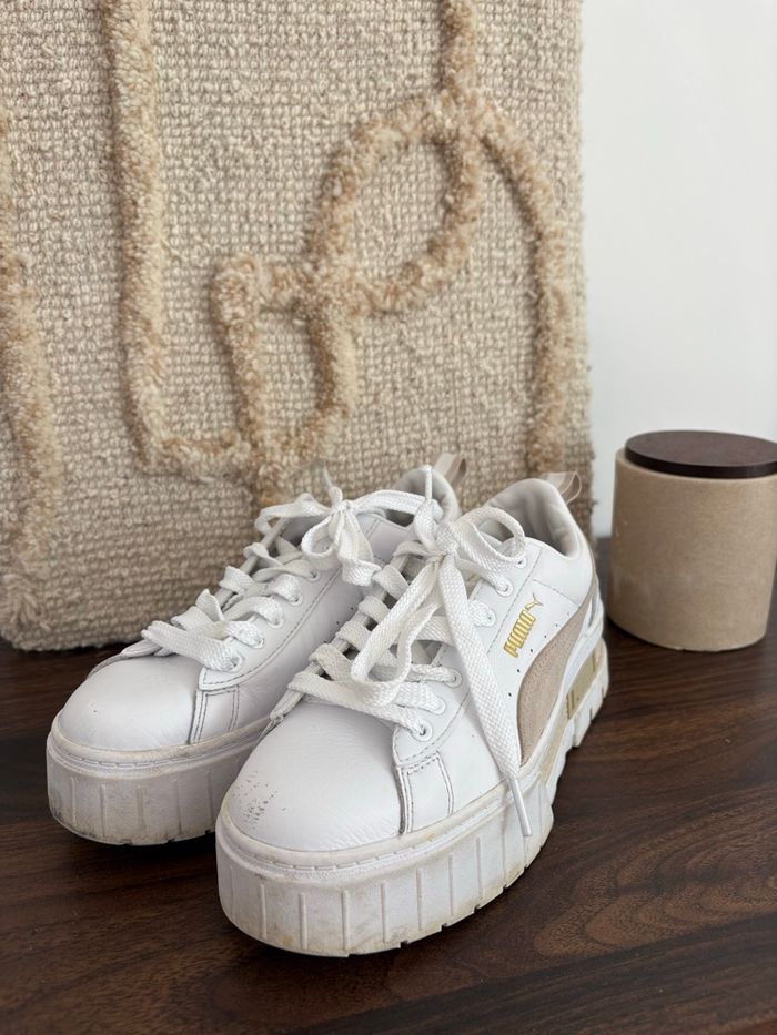 ✨ puma mayze blanche et beige - photo numéro 3