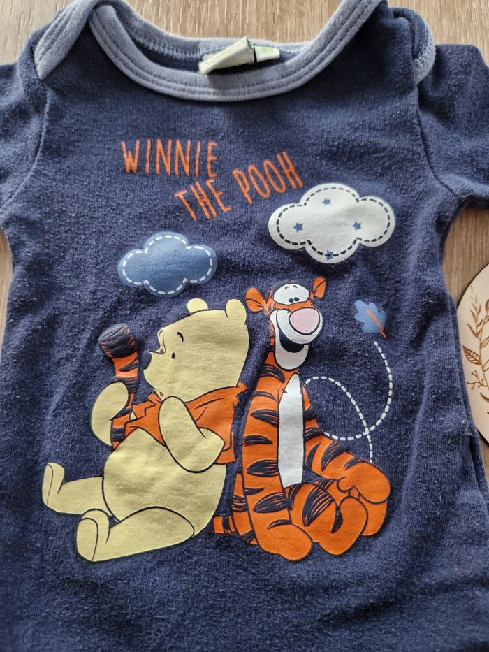 Body Bébé 6 Mois Disney 🍯 Winnie l'Ourson et Tigrou 🐅 - Bleu Marine - photo numéro 2