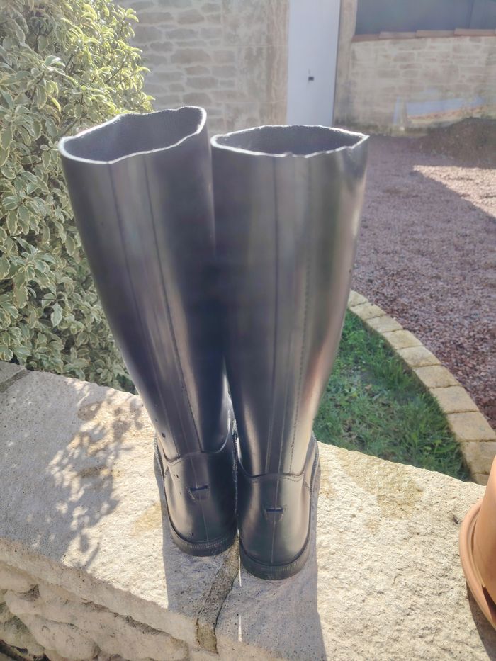 Bottes d'équitation noires 38 décathlon - photo numéro 2