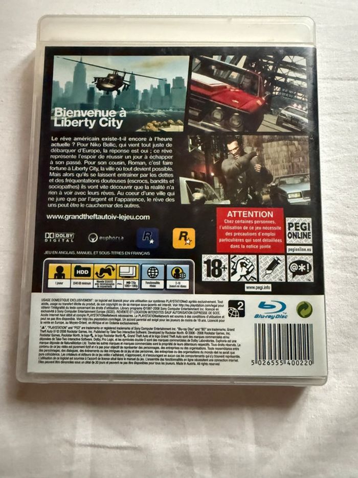 Jeu GTA 4 pour PS3 - photo numéro 2
