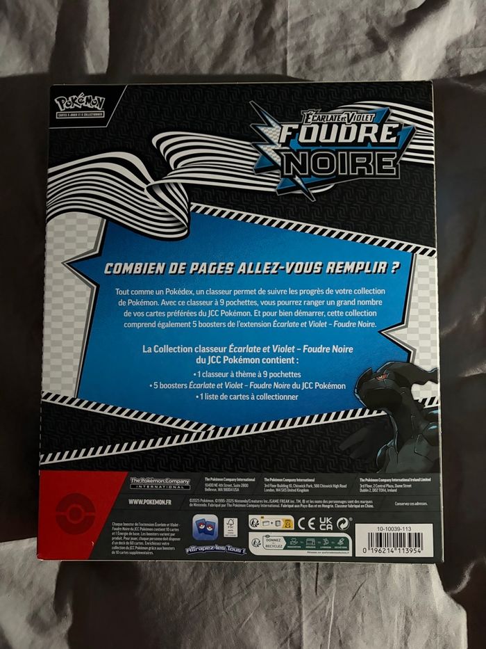 Coffret Collection Classeur Pokémon Ev10.5 Foudre Noire - photo numéro 2