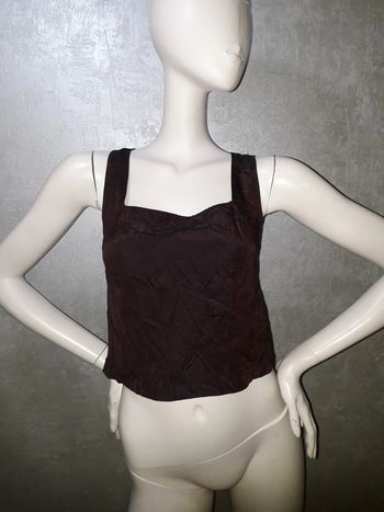 top court bordeaux/prune irisé camaïeu taille 38