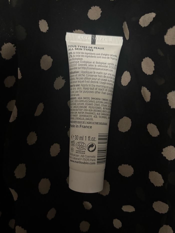 Crème visage bio Marilou