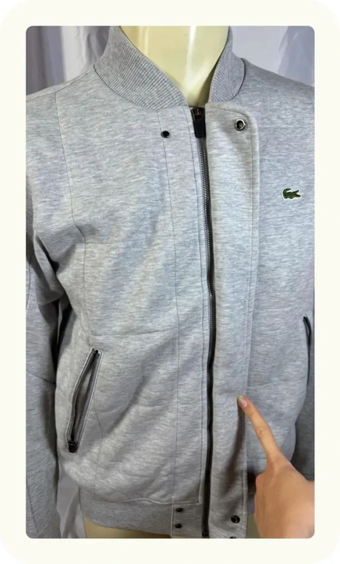 Veste gilet teddy homme Lacoste Sport Taille S - photo numéro 4