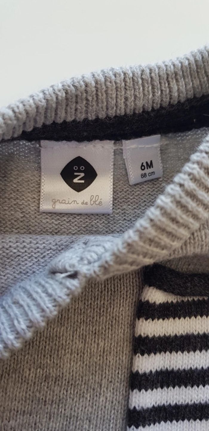 Pull sans manches Grain de blé 6 mois - photo numéro 2