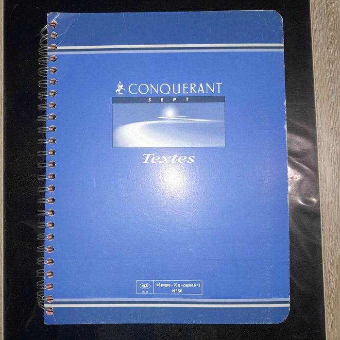 Cahier de texte conquérant 148 pages 70g