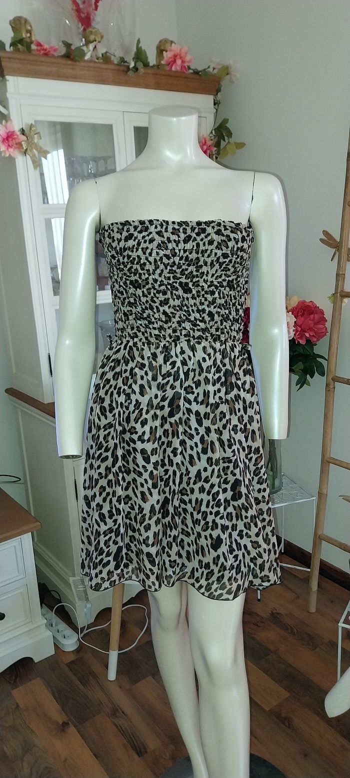 Robe bustier smocké léopard by Morgan taille M Très bon état