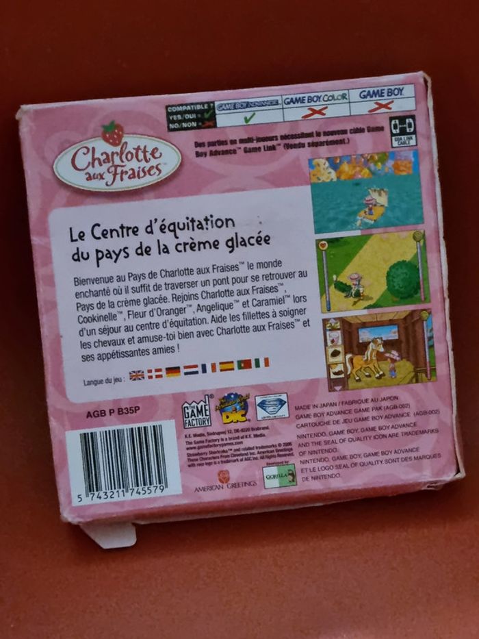 jeu game boy Charlotte aux fraises le centre d'équitation du pays de la crème glacée GBA - photo numéro 6