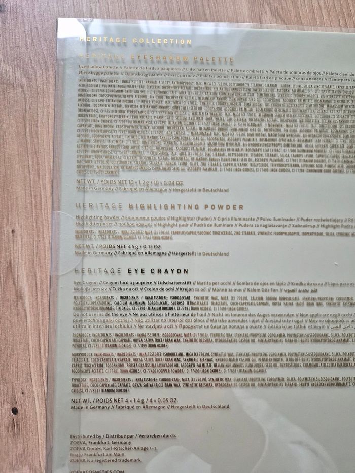 Coffret heritage Zoeva - photo numéro 6