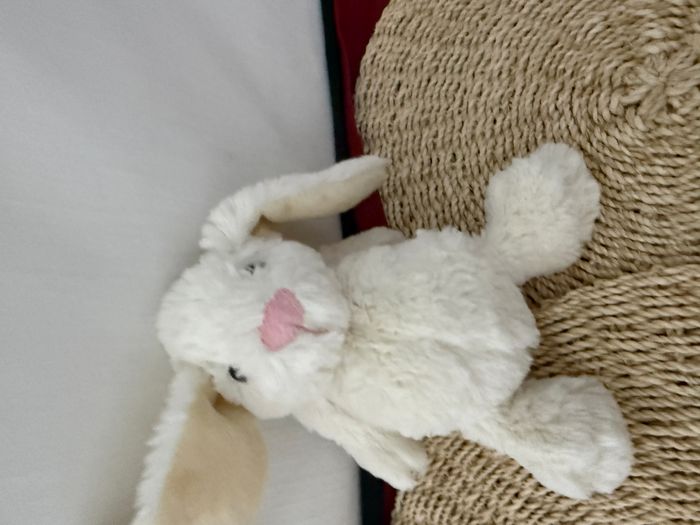 Doudou lapin HISTOIRE D'OURS beige nez rose - photo numéro 6