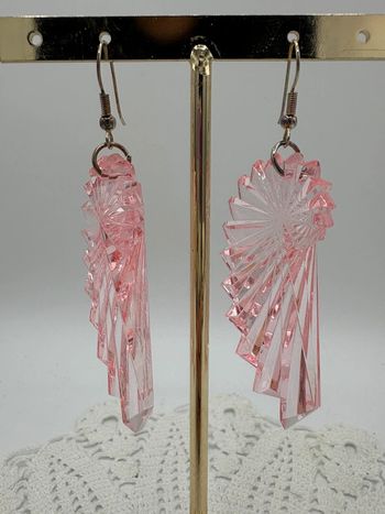 Boucles d’oreilles vintage rose colimaçon