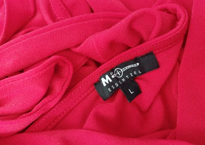 Robe fluide dos-nu à nouer rouge taille L - photo numéro 3