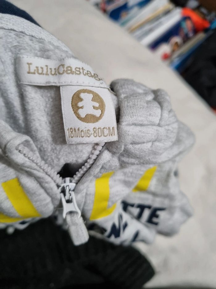 Gilet gris lulu castagnette taille 18 mois - photo numéro 2