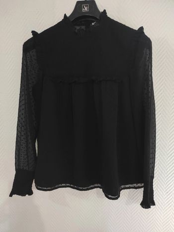Haut noir voilé avec motifs noir pimkie 38