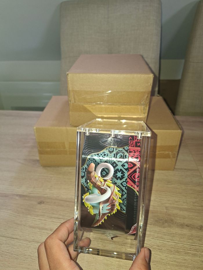 Lot de 3 protections acrylique pokebox Pokémon aimantée épaisse 8mm anti uv - photo numéro 3