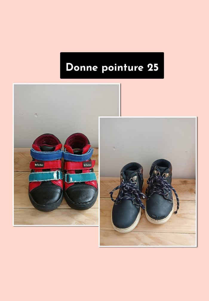 Donne lot chaussures 25 garçon