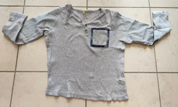Tee shirt manches longues gris Orchestra 8 ans