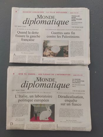 Le monde diplomatique avril et juin 2021