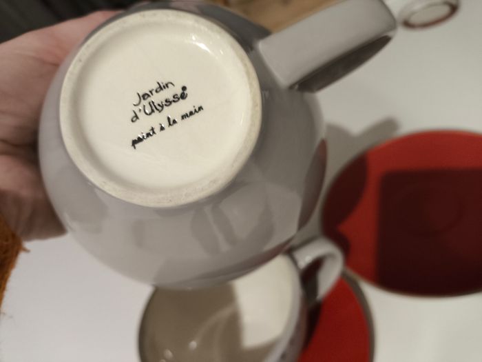 Lot 2 tasses peintes a la main - photo numéro 3