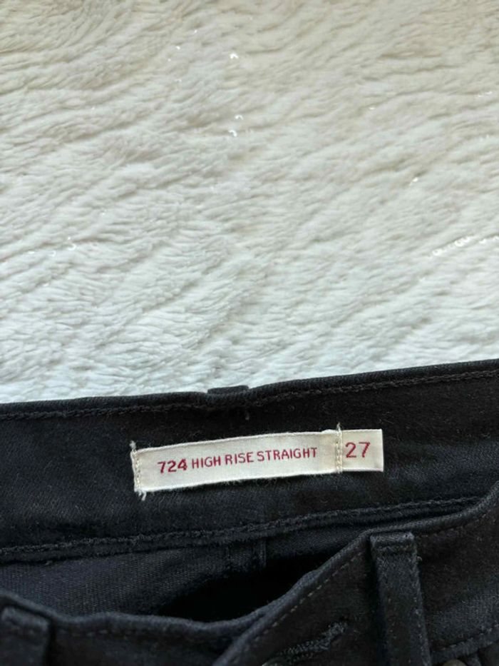 Jean Lévi’s 724 premium high rise straight droit noir W27 36/38 S/M parfaite état - photo numéro 10