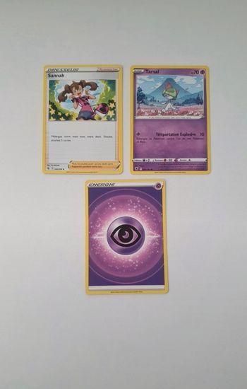 3 cartes Pokémon neuves