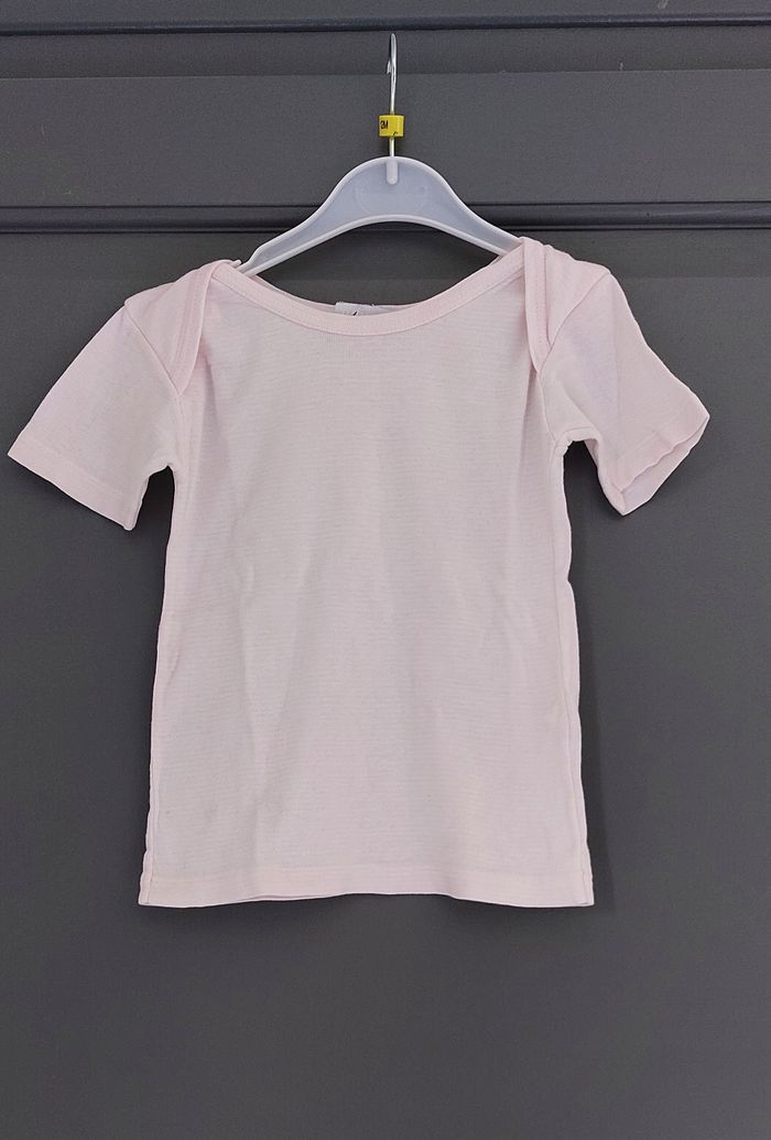 Maillot de corps / T-shirt BLEU ARDOISE fille rose pale - 4 ans