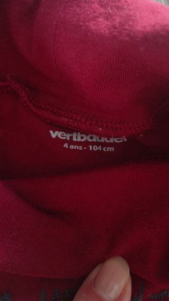 Haut fille 4 ans bordeaux