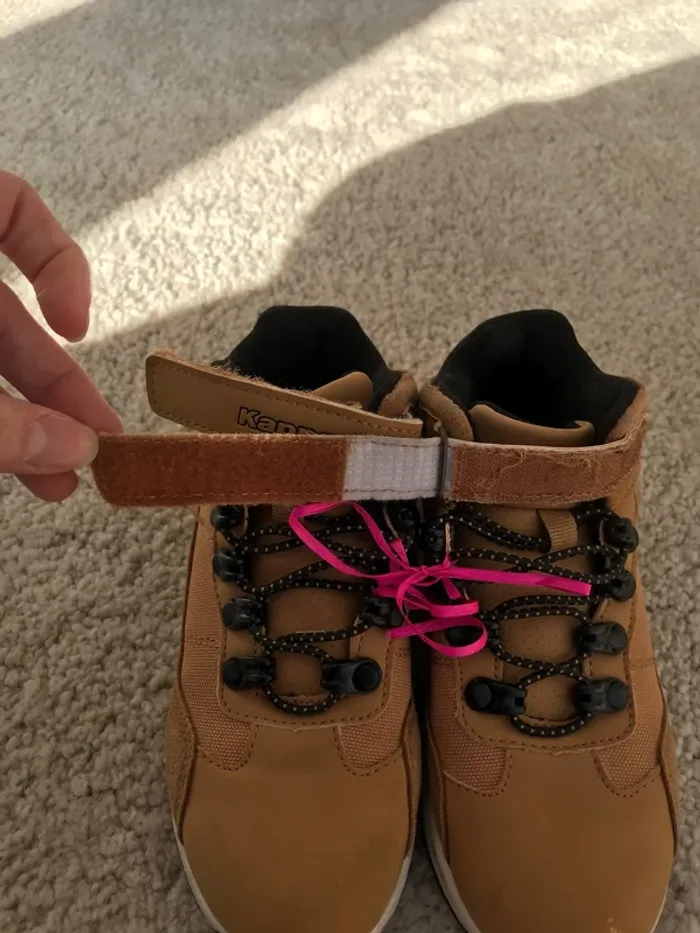 Chaussures type basket à scratch camel garçon - 30 - Kappa - photo numéro 4