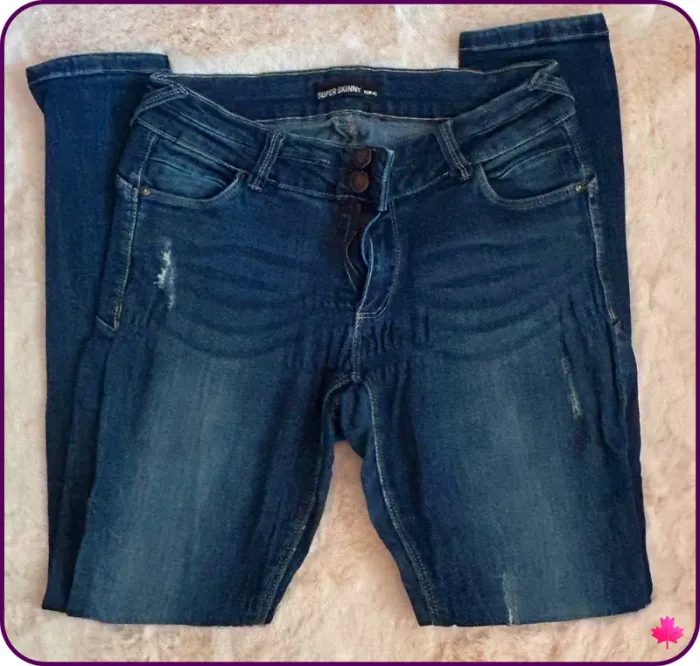 🌷jeans skinny bleu foncé 🌷 - photo numéro 3