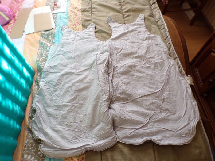 Turbulette rouge grise faite main - photo numéro 3