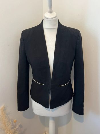 Veste blazer noir lin Naf Naf S