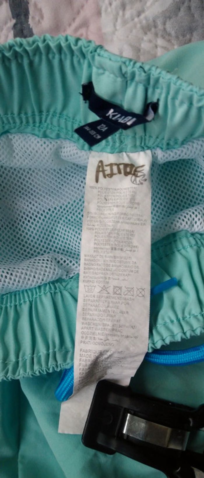 Short de bain turquoise garçon 12 ans kiabi - photo numéro 9