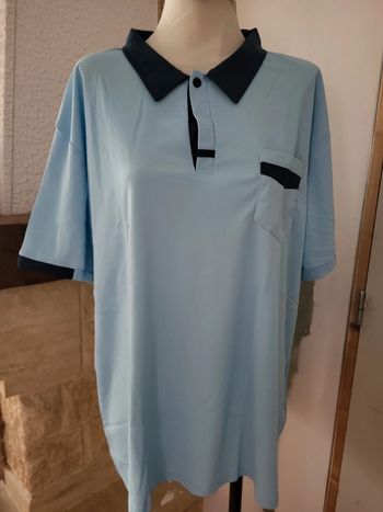 Polo homme bleu ciel xxl