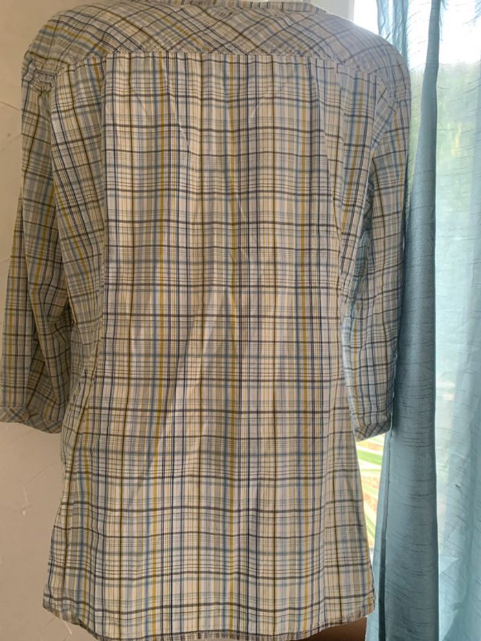 Blouse Esprit taille 46 manches 3/4 rayé bleu ciel - photo numéro 5