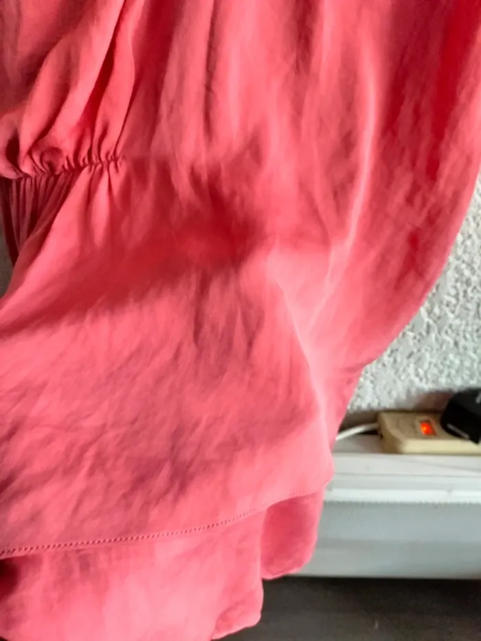 Robe rose élastique à la taille txs Zara - photo numéro 4
