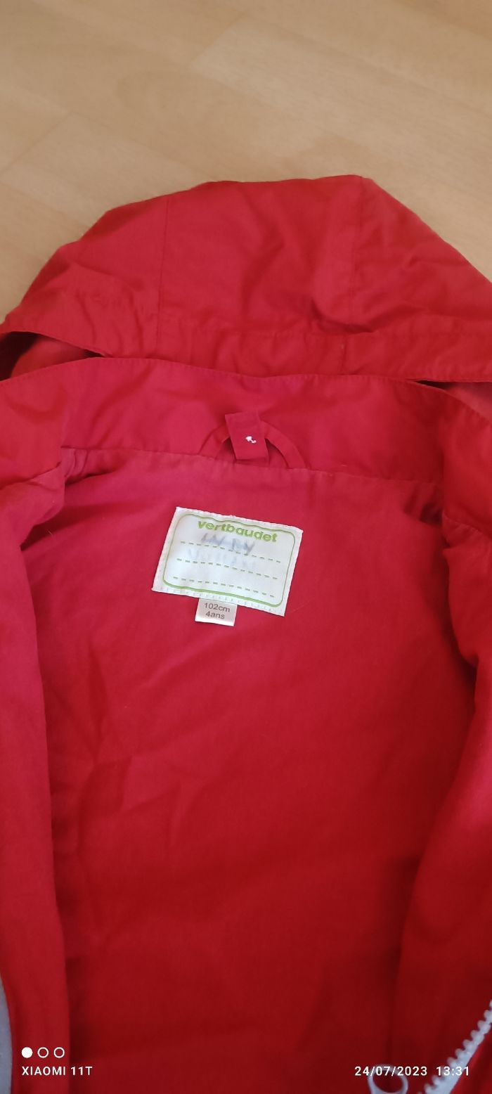 Veste imperméable garçon taille 4 ans - photo numéro 4