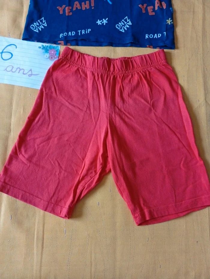 Lot ou pyjama été 6 ans garçon short et tee shirt Printemps été coloré - photo numéro 3
