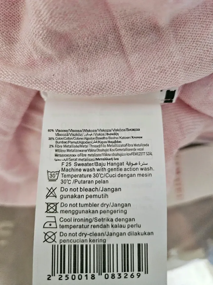 Pull fin rose légèrement pailleté Camaïeu Taille XXL Neuf - photo numéro 9