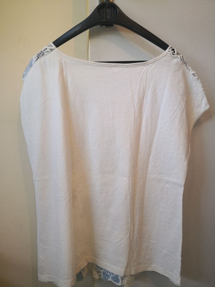 Tee shirt bleu blanc - photo numéro 2