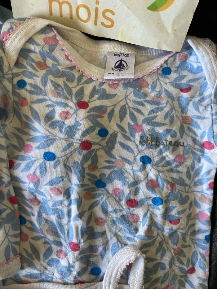 Lot de bodies fille petit bateau - photo numéro 4