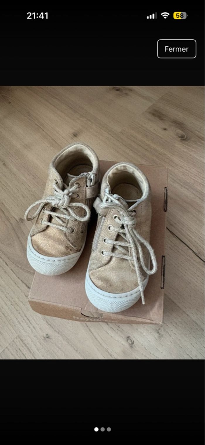 Basket beige à paillettes - photo numéro 2