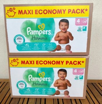 2 paquets Pampers harmonie taille 4