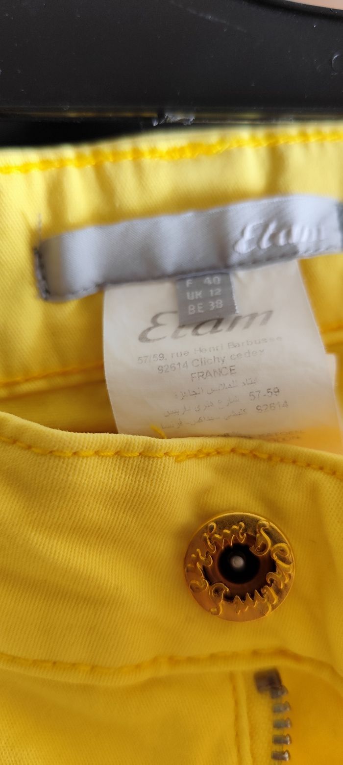 Pantalon femme taille 40 couleur jaune - photo numéro 8