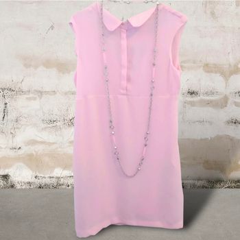 Jolie robe de soirée rose pastel style rétro chic Naf Naf comme neuve