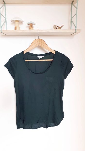 🌷 Tshirt vert forêt, H&M, taille S, neuf.