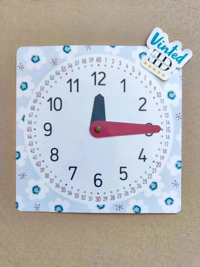 Roue florale pour lire l'heure facilement