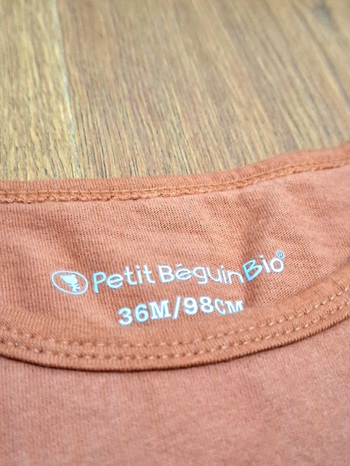 Pull léger manches longues Petit Béguin Bio – 36 mois / 98 cm – terracotta - photo numéro 2