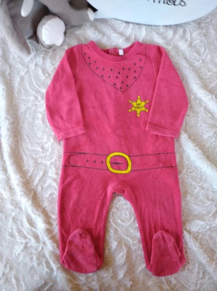 Pyjama grenouillère velours Garçon 9 mois Shérif - photo numéro 2