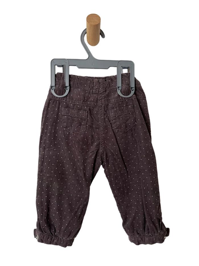 Pantalon chaud en velours côtelé doublé polaire, couleur taupe - Tape à l'oeil 6 mois (67cm) - photo numéro 4